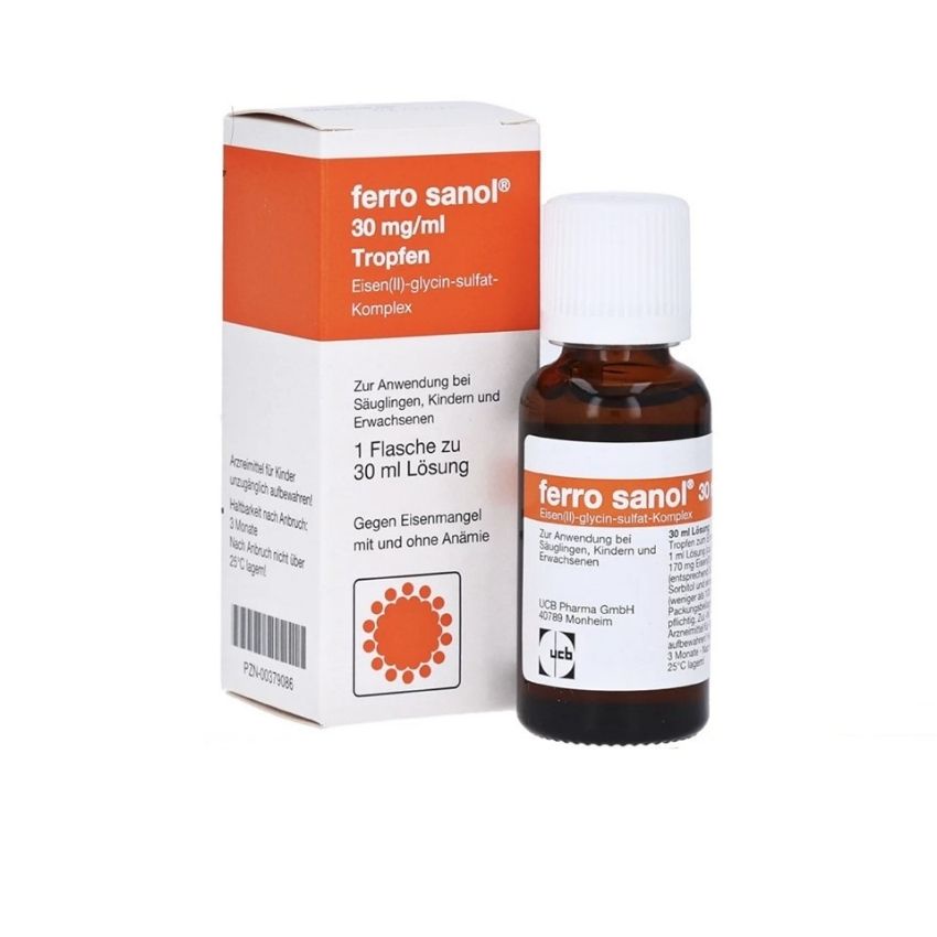 Sắt nước cho bé Ferro Sanol tropfen Đức cho trẻ từ sơ sinh, trẻ em người lớn 30ml - mẹ bean bon