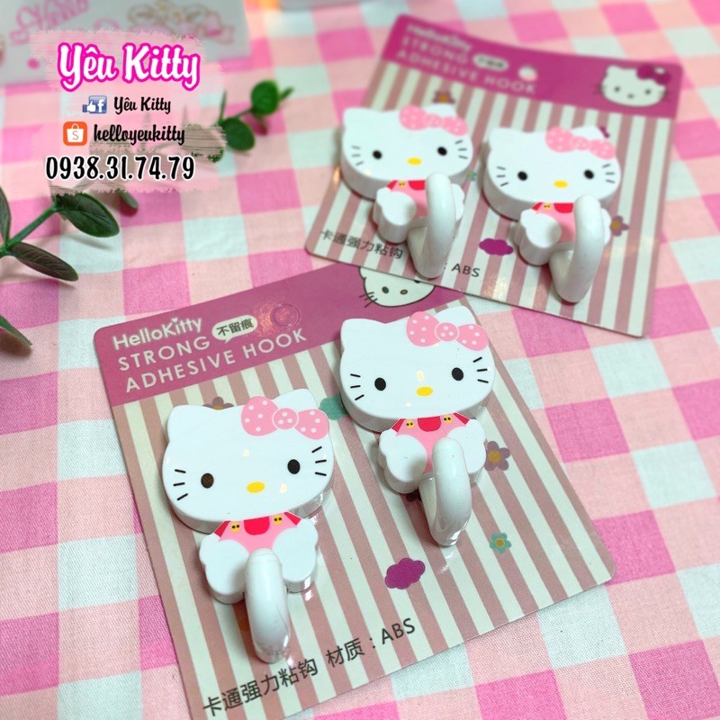 Cặp móc dán nhựa Hello Kitty