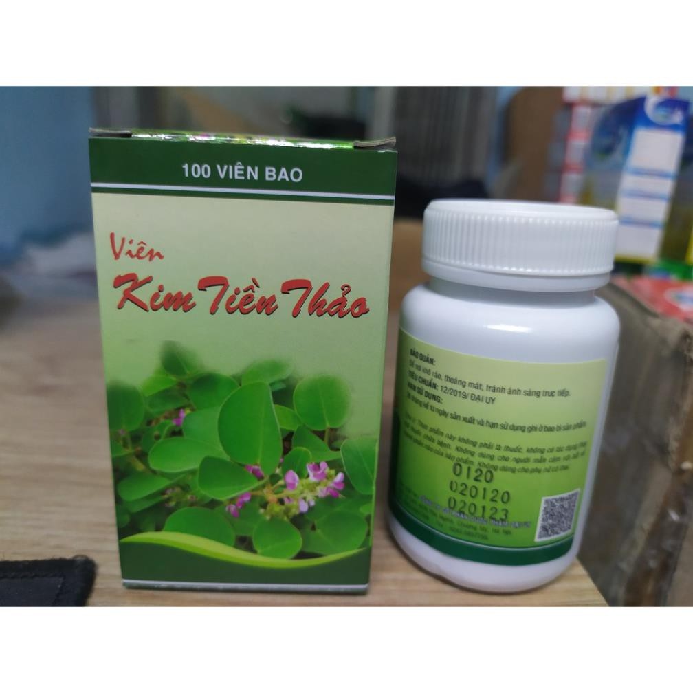 Viên kim tiền thảo hỗ trợ trị sỏi thận hộp 100 viên