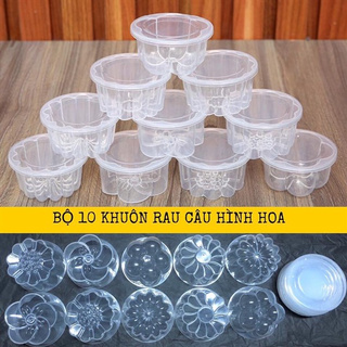 Khuôn Nhựa Set 10 Khuôn Rau Cau Hình Hoa