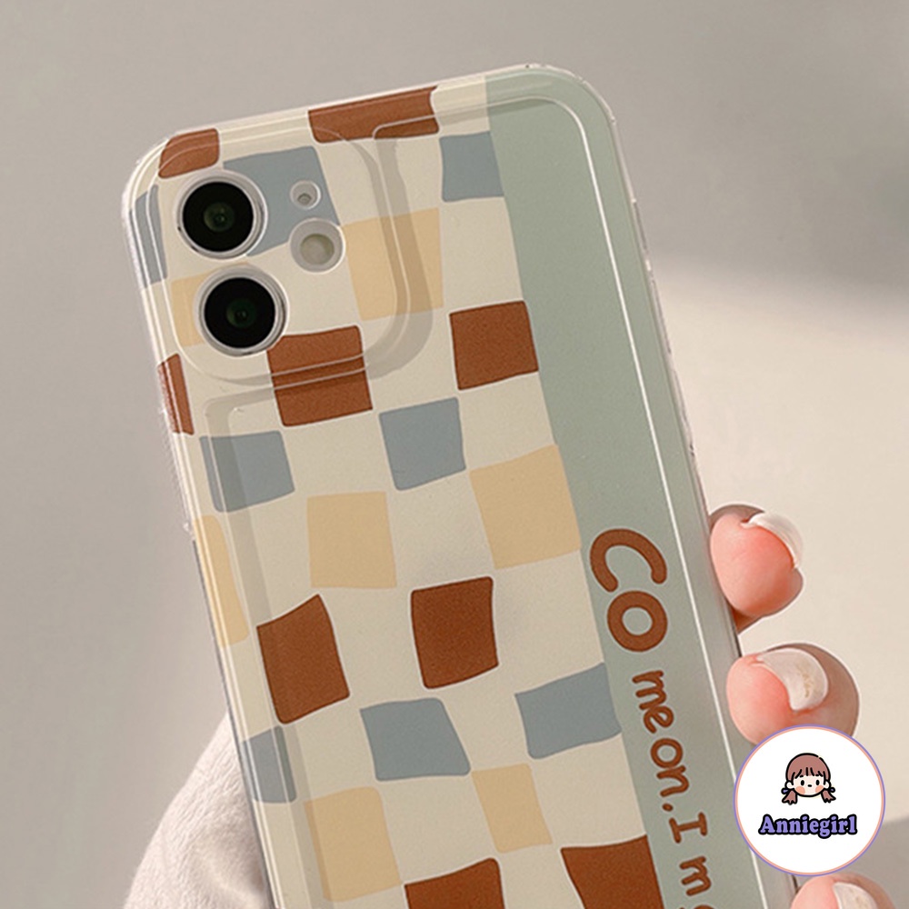 Ốp điện thoại tpu mềm khung dày hoạ tiết sọc caro vintage chống bụi cho IPhone 12 11 Pro Max X XR 8 7 Plus | BigBuy360 - bigbuy360.vn