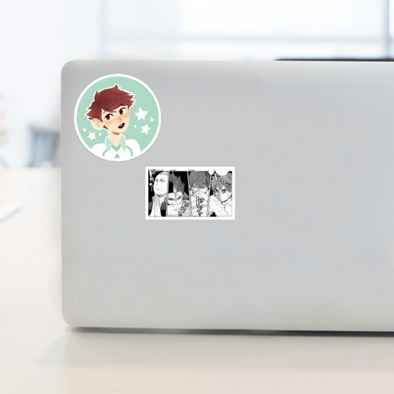 Bộ 100 miếng dán trang trí họa tiết anime Haikyuu phong cách Nhật Bản chống thấm nước cho điện thoại/ ván trượt