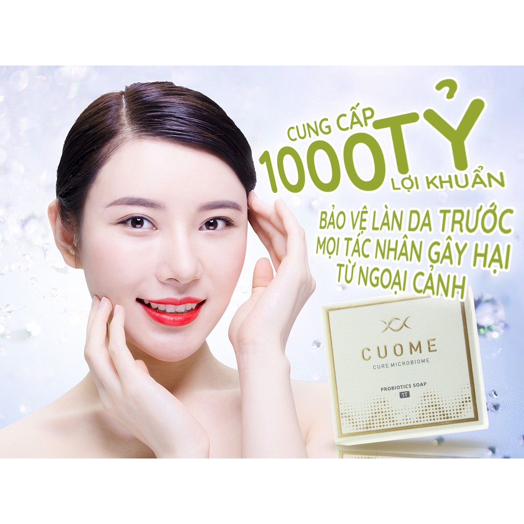 Xà Phòng Giảm Mụn Làm Sạch Da Chuyên Sâu Cuome Probiotics Face And Body Soap 100g