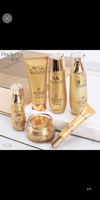 Oder(20ngày)bộ mỹ phẩm ốc sên vàng SNAIL  chăm sóc da mặt dưỡng trắng,giữ ẩm,giảm nếp nhăn và vết thâm nám trên da