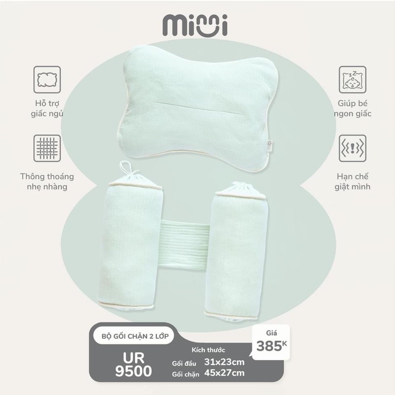 Bộ gối chặn sơ sinh Minni Ualarogo