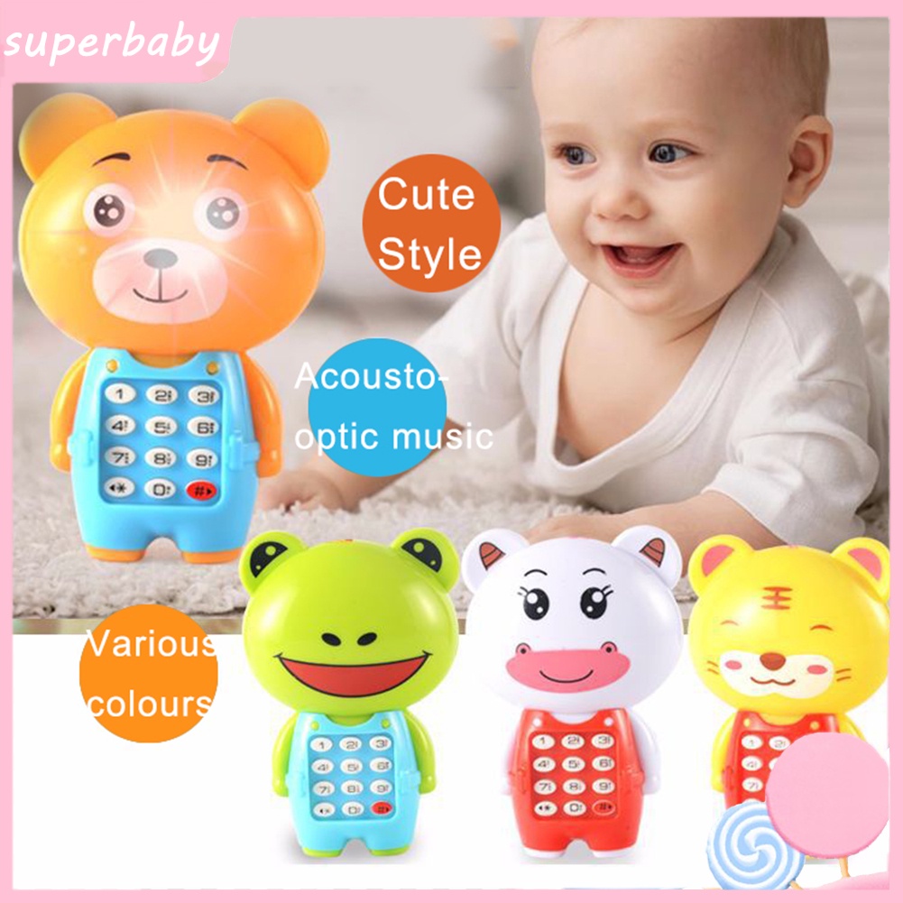 |Superbaby| Điện Thoại Đồ Chơi Hình Chú Ếch Hoạt Hình Ngộ Nghĩnh Cho Bé