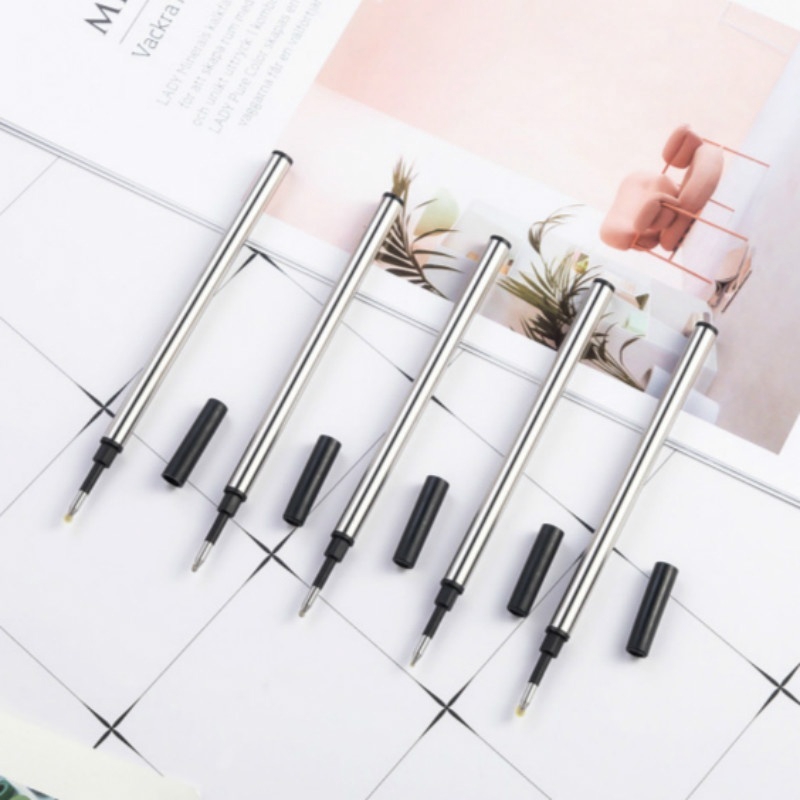 5 Ruột Bút Gel Kim Loại 0.5mm Phù Hợp Cho Văn Phòng 11cm