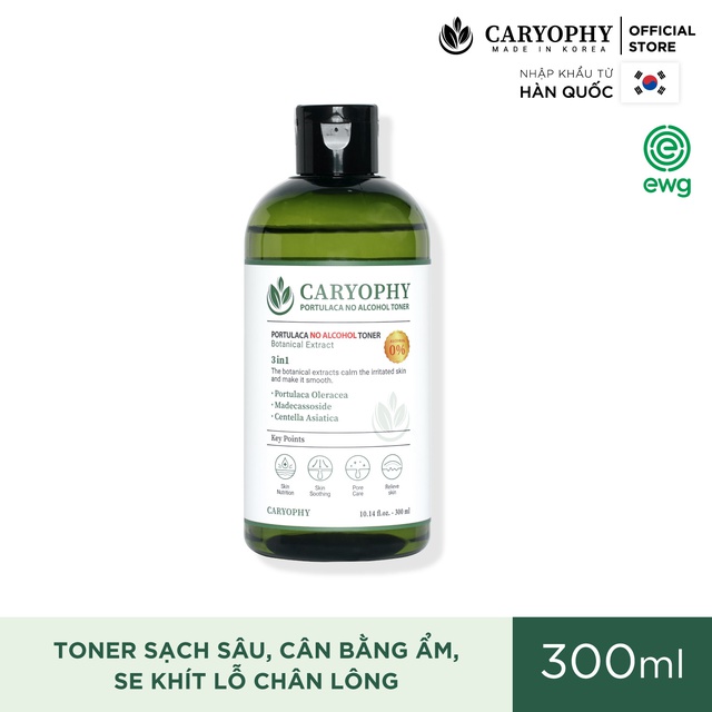 Nước cân bằng Caryophy 300ml (Caryophy Portulaca Toner 300ml) | BigBuy360 - bigbuy360.vn