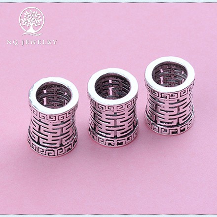Charm bạc chặn dài hình chữ hỷ - NQ Jewelry