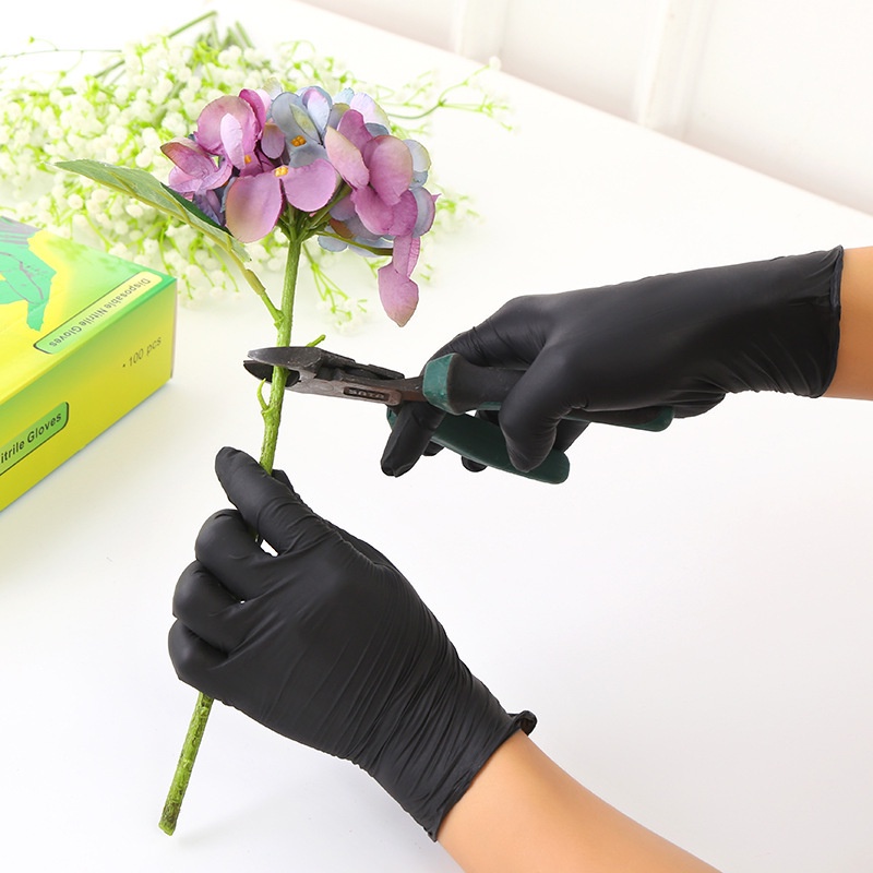 1 đôi găng tay đen đa năng dùng một lần 3 kích cỡ