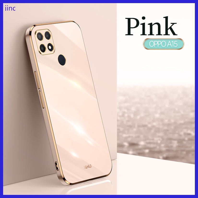 Ốp lưng Oppo A15 A15S case Vỏ điện thoại mạ điện sang trọng chất lượng cao