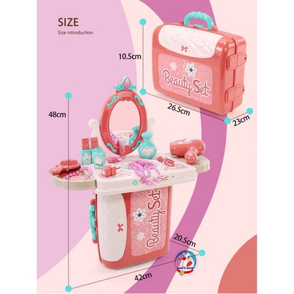 Đồ chơi 3 in 1 bàn trang điểm, va ly trang điểm siêu xinh