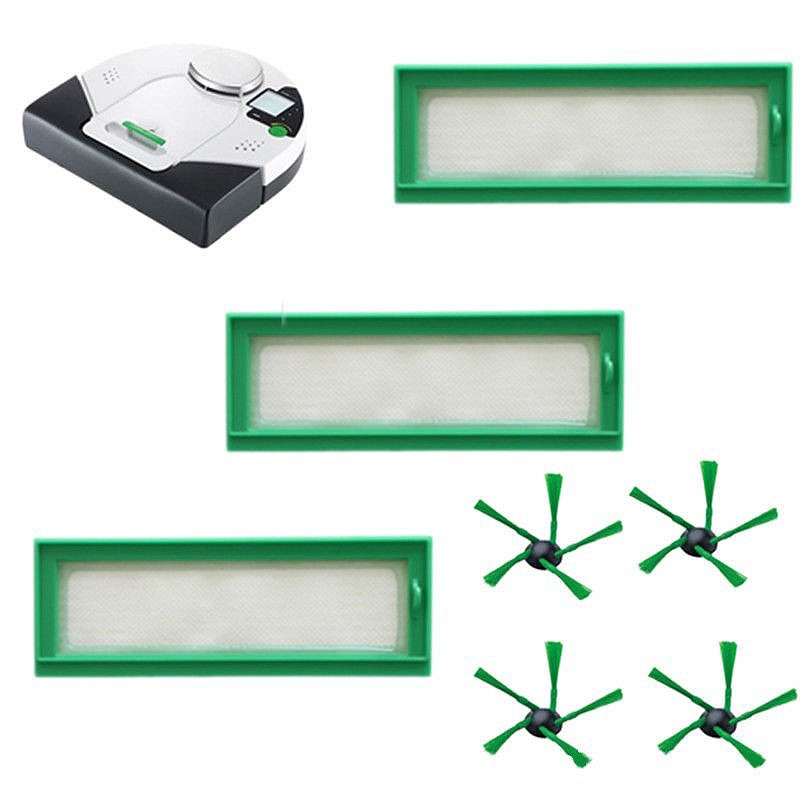 Set 3 Bộ Lọc Hepa + 4 Chổi Bên Cho Vorwerk Kobold Vr200 Vr-200