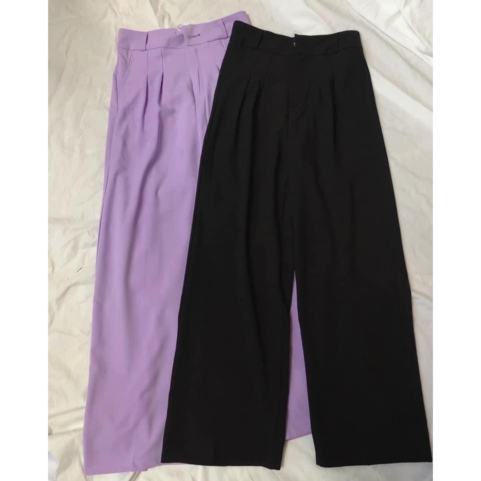 Quần culottes ống rộng suông dài 100cm siêu Hot