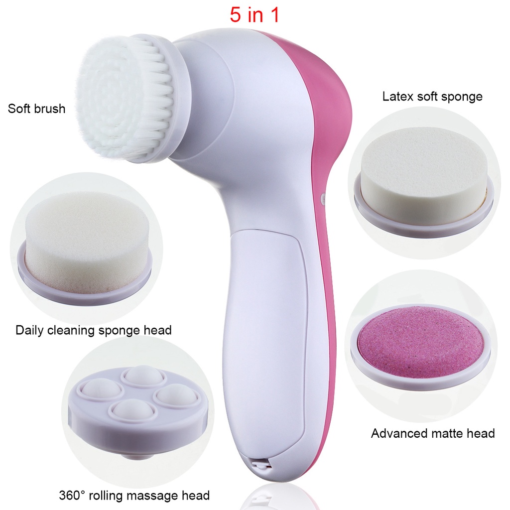 [HCM]Máy rửa mặt dùng cho spa Máy rửa mặt massage 5 trong 1 beauty care massager may massage mat. HOT SALE 50%