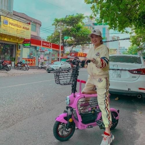 Xe Điện Hotgirl LHAZE - Xe Điện Thông Minh Gấp Gọn - Xe Đạp Điện Chính Hãng - Pin Lithium 12A - Bảo Hành 18 Tháng