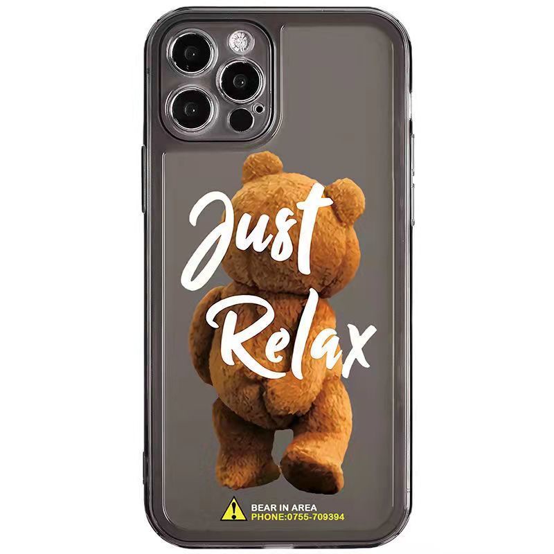 Ốp Điện Thoại Mềm Trong Suốt Họa Tiết Gấu Bông Hoạt Hình Dễ Thương Cho iPhone 12 XS iPhone11 8plus 7p XR