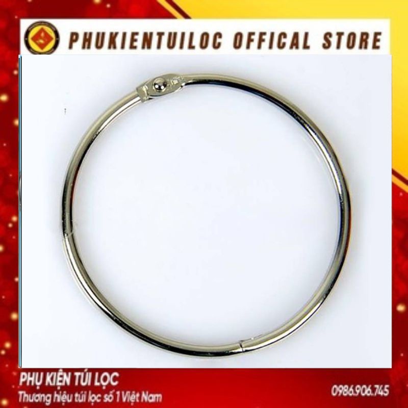 Khoen Tròn Inox Flashcard Đóng Gáy Sách, Album, Nhật Kí - Khoen Móc Vòng Còng Đóng Sổ, Sổ Tay (Đủ Size)- Phukientuiloc