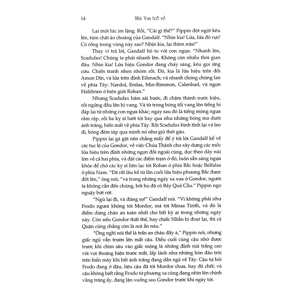 Sách - Chúa Tể Những Chiếc Nhẫn - Nhà Vua Trở Về