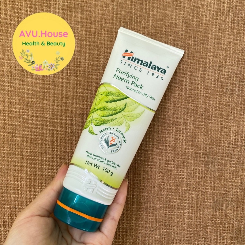 Mặt nạ đất sét lá neem loại bỏ mụn, bã nhờn và mờ thâm Himalaya Neem Face Pack 50g, 100g