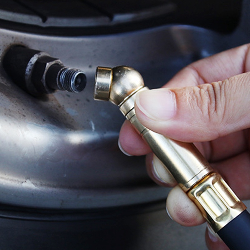 Đồng Hồ Đo Áp Suất Lốp Xe Kèm Ống Cao Su Bảo Vệ 100psi Cho Xe Máy
