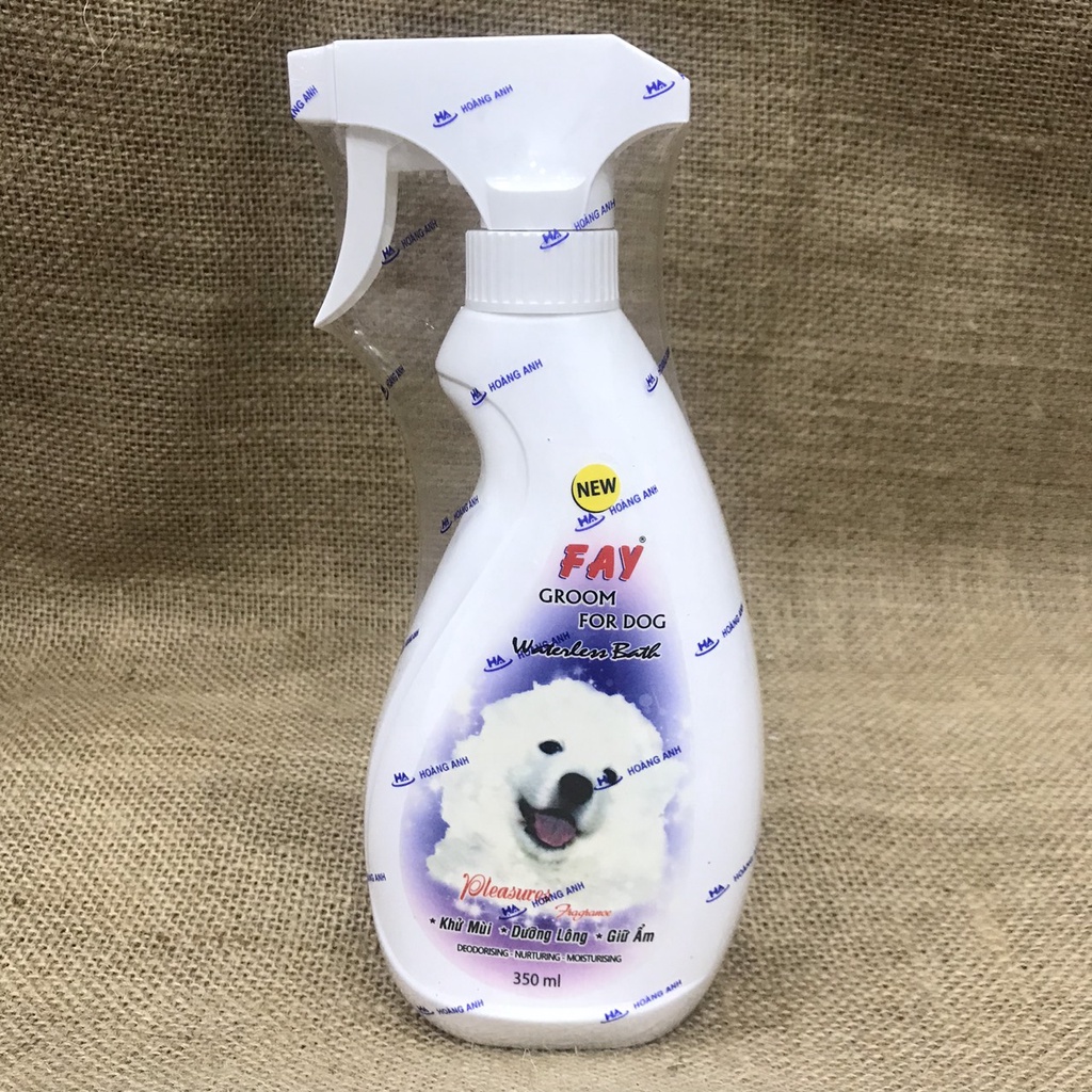 ( Tắm Khô ) Fay Groom 350Ml - Xịt Khử Mùi, Dưỡng Lông Chó Mèo