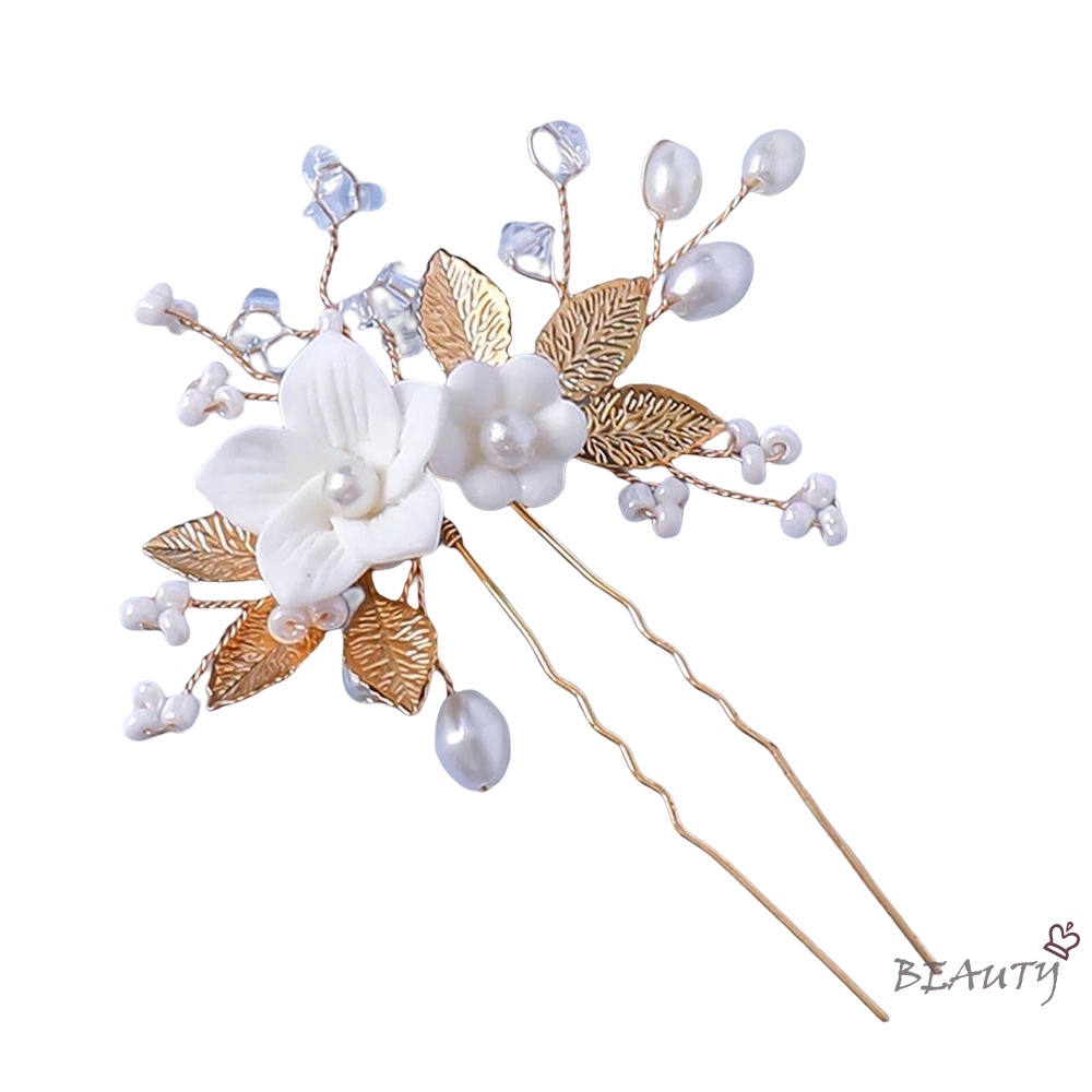 Kẹp Tóc Chữ U Đính Pha Lê Nhiều Màu Sắc Phong Cách Trung Hoa