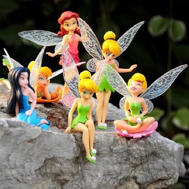 Set 6 tiên nữ Tinkerbell trang trí bánh phụ kiện sinh nhật