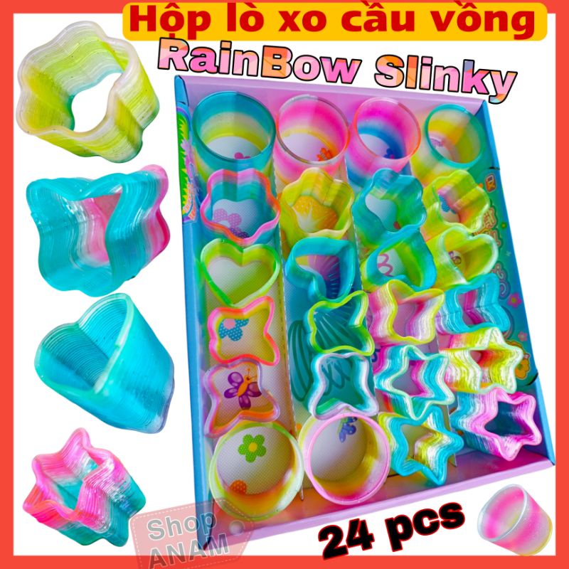 Hộp 24 Lò Xo Cầu Vồng Ma Thuật RAINBOW SLINKY