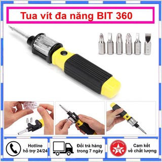 Tua vít BIT xoay 360 độ đổi đầu thông minh 6 trong 1 tiện dụng "