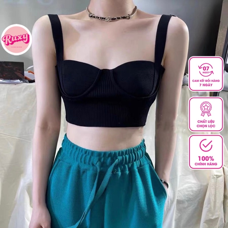 Áo Croptop Nữ Ruxy 2 Dây Len Tăm