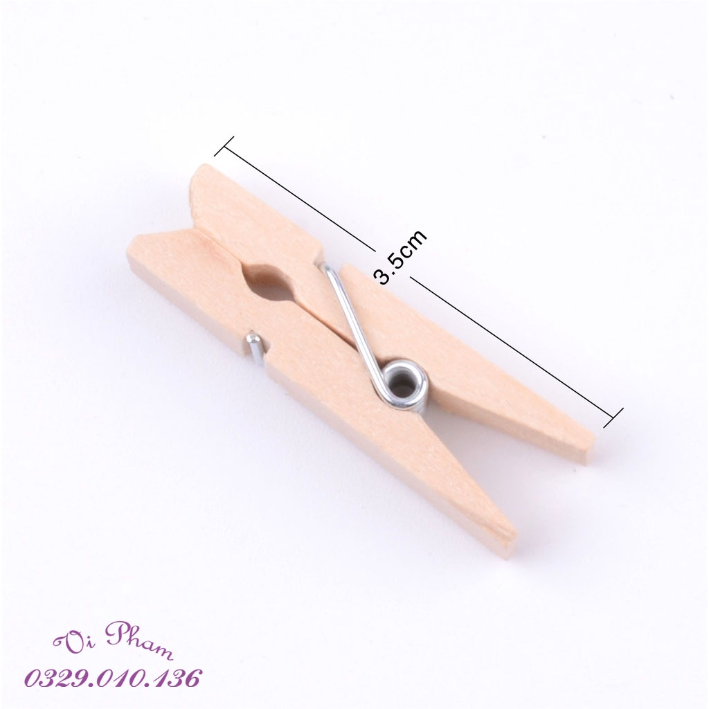 Bộ 10 kẹp gỗ trang trí, Decor phòng ngủ mini.