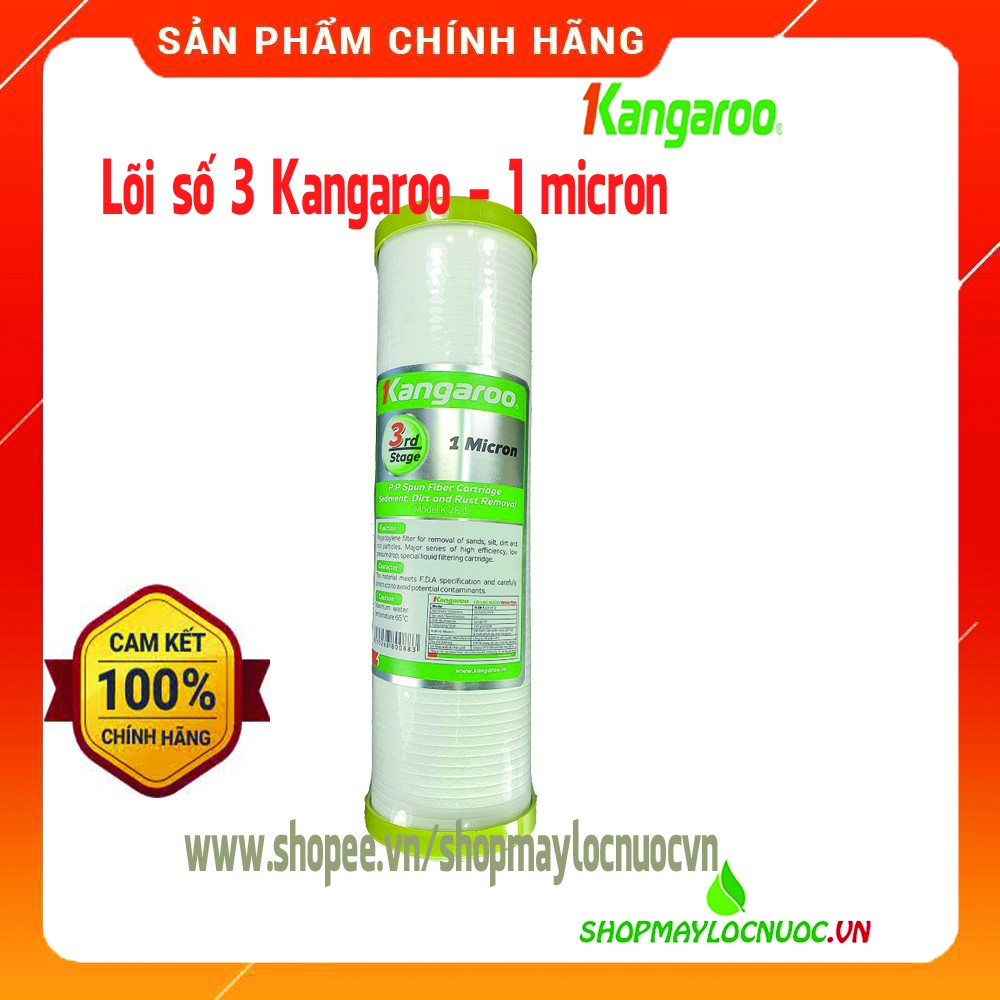 Lõi lọc nước Kangaroo số 3 -  PP 1 micron - Phụ kiện máy lọc nước Kangaroo – ShopMayLocNuocVN