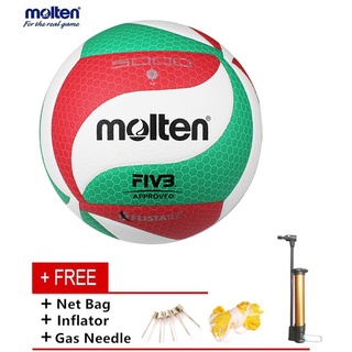 Bóng chuyền nóng chảy nóng chảy V5M5000 size 5 Huấn luyện thi đấu bóng chuyền PU mềm Trong nhà ngoài trời mềm Bóng chuyền miễn phí Lưới kim