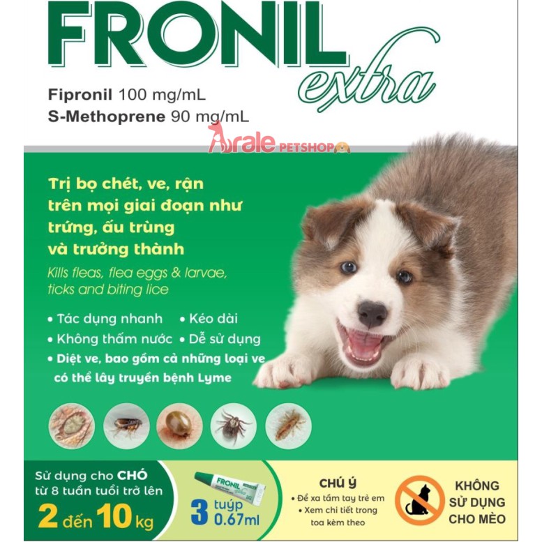 NHỎ GÁY FRONIL EXTRAL-DÀNH CHO CHÓ TỪ 2-10KG