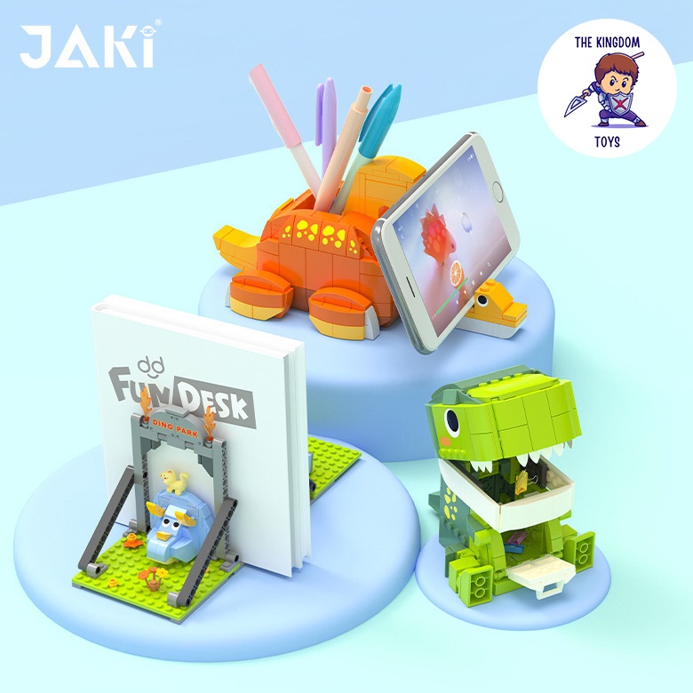 Đồ Chơi Lắp Ráp Mô Hình Khủng Long Hộp Bút / Giá Sách / Heo Đất / Khung Ảnh / Giá Đỡ Điện Thoại Jaki Đồ Dùng Học Tập