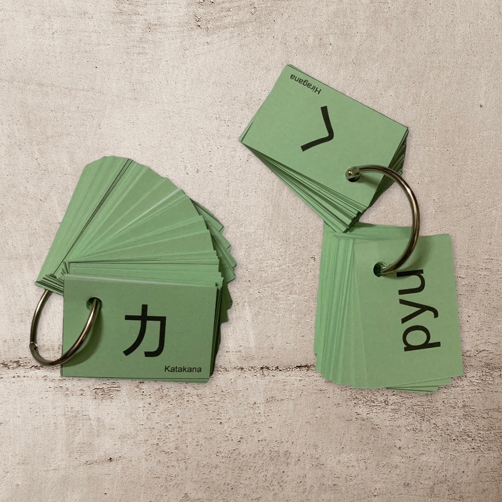 Flashcard học 2 bảng chữ cái Tiếng Nhật + Bảng phụ