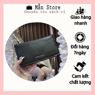 Túi đeo chéo nữ, ví nữ dài có dây xích để đeo siêu sang