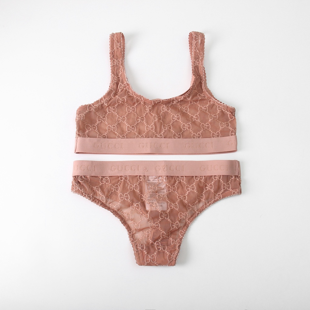 Bộ Đồ Lót Vải Tuyn Rộng GG Cổ Điển