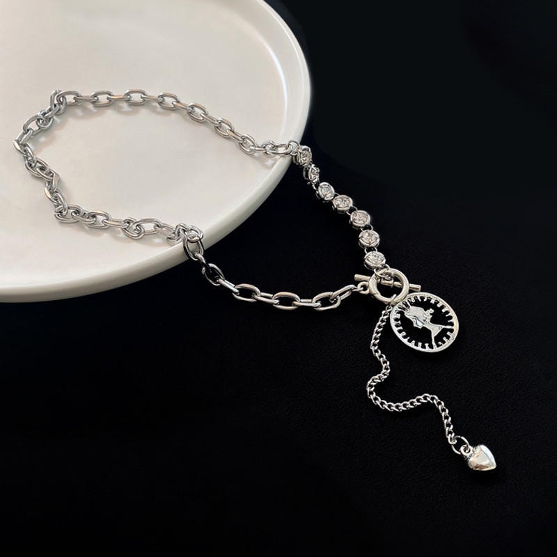 Vòng cổ Mặt Trái Tim Thời Trang Hip Hop Cổ Điển