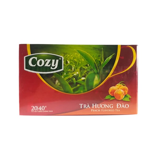 Trà Cozy túi lọc hương đào hộp 50GR (25 Gói). Hàng công ty có sẵn giao hàng ngay