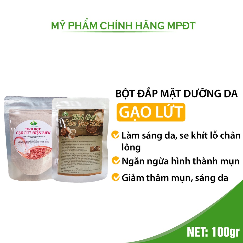 Tinh bột cám gạo lứt rửa mặt hiệu quả, giảm mụn