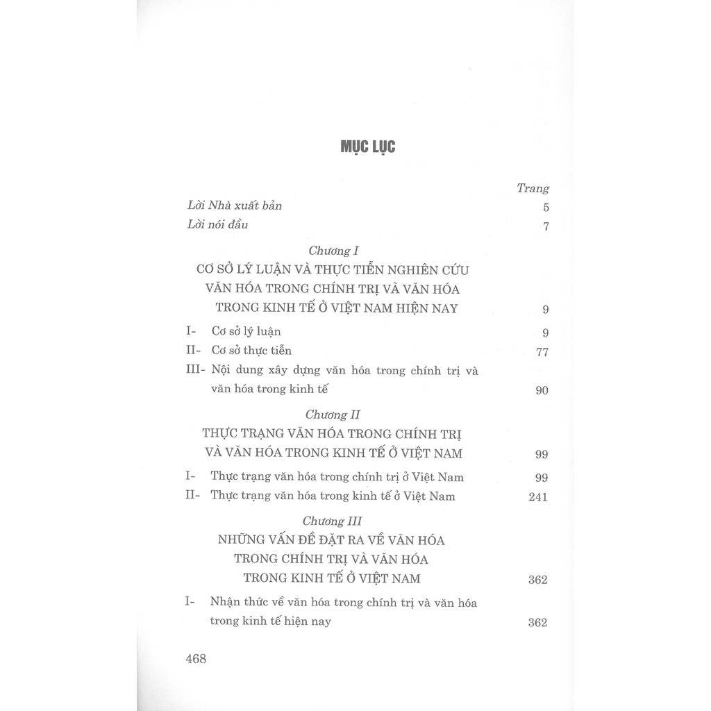 Sách - Văn Hóa Trong Chính Trị Và Văn Hóa Trong Kinh Tế Việt Nam, Một Số Vấn Đề Lý Luận Và Thực Tiễn | BigBuy360 - bigbuy360.vn