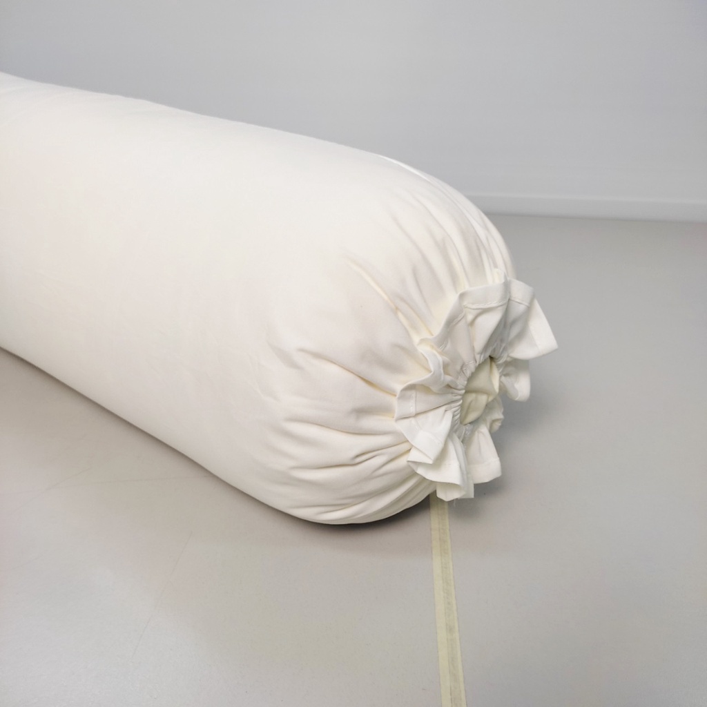 Vỏ gối ôm 35x100cm cotton tici hàng đẹp màu trắng