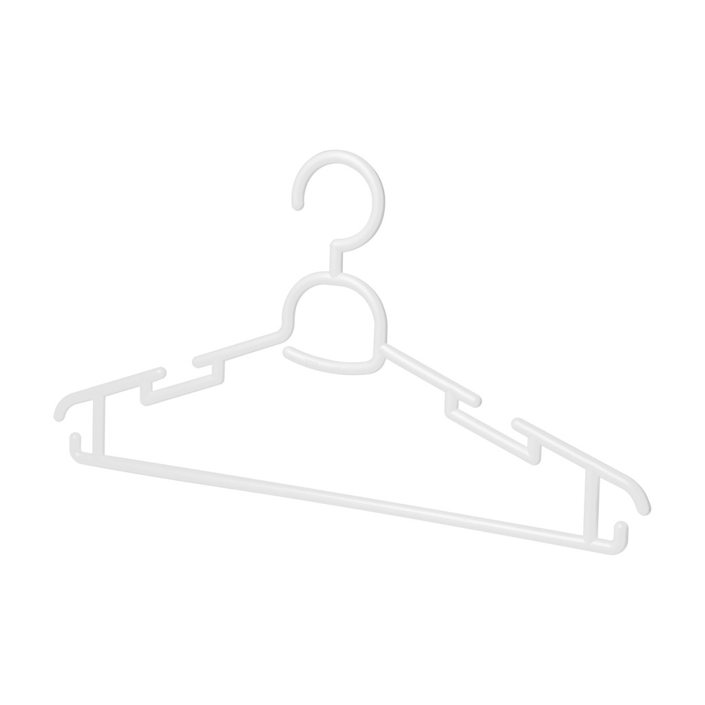 Set 10 Móc áo đầm vuông Inochi (MA180) - màu sắc trang nhã, thích hợp cho cả giàn phơi và dây phơi