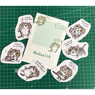 Bộ Sticker decal dán Mèo Pippi
