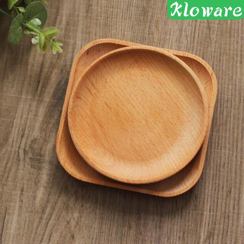 Đĩa Tròn Bằng Gỗ Đựng Thức Ăn Trái Cây Salad