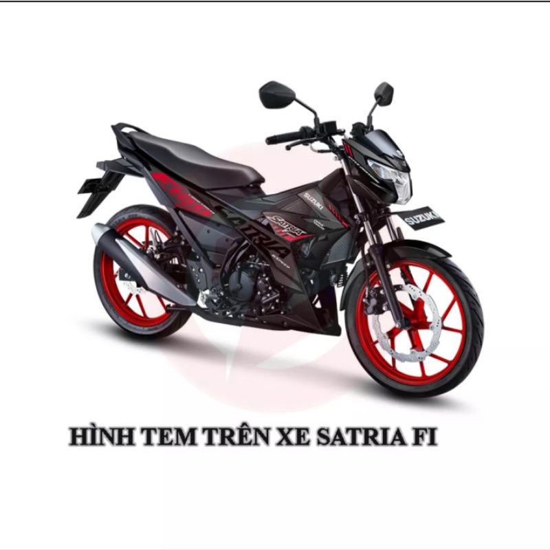Bộ tem Satria Fi/ Raider Fi đen Titan 2021 zin mới - 68019-12KF0-40X