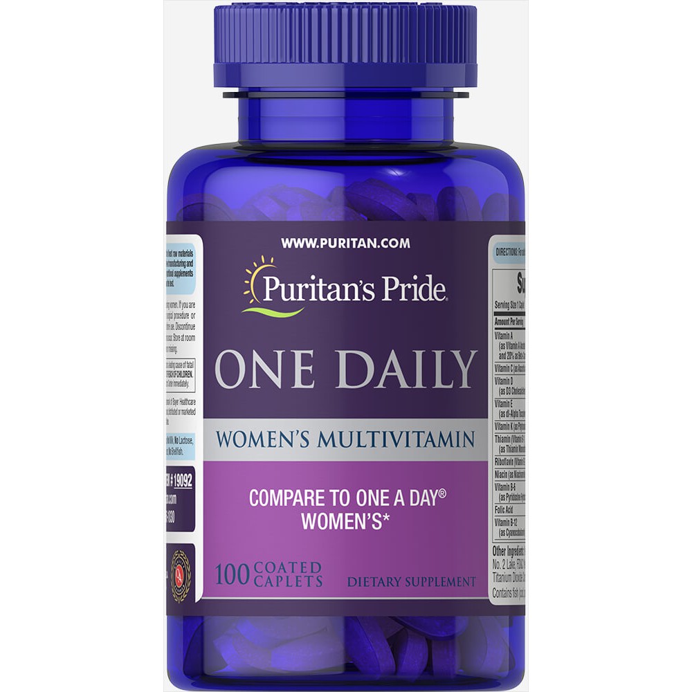 Vitamin tổng hợp cho phụ nữ tăng cường miễn dịch ngừa suy nhược cảm cúm Puritan's Pride Women One daily Vitamin 100 viên | Thế Giới Skin Care