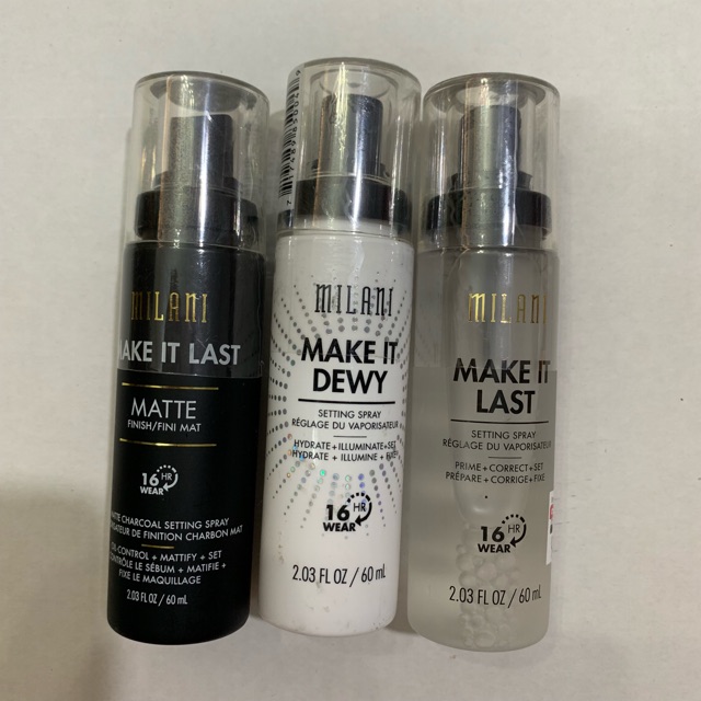 Xịt khoáng khoá nền Milani Make it Last Matte Charcoal 60ml | BigBuy360 - bigbuy360.vn